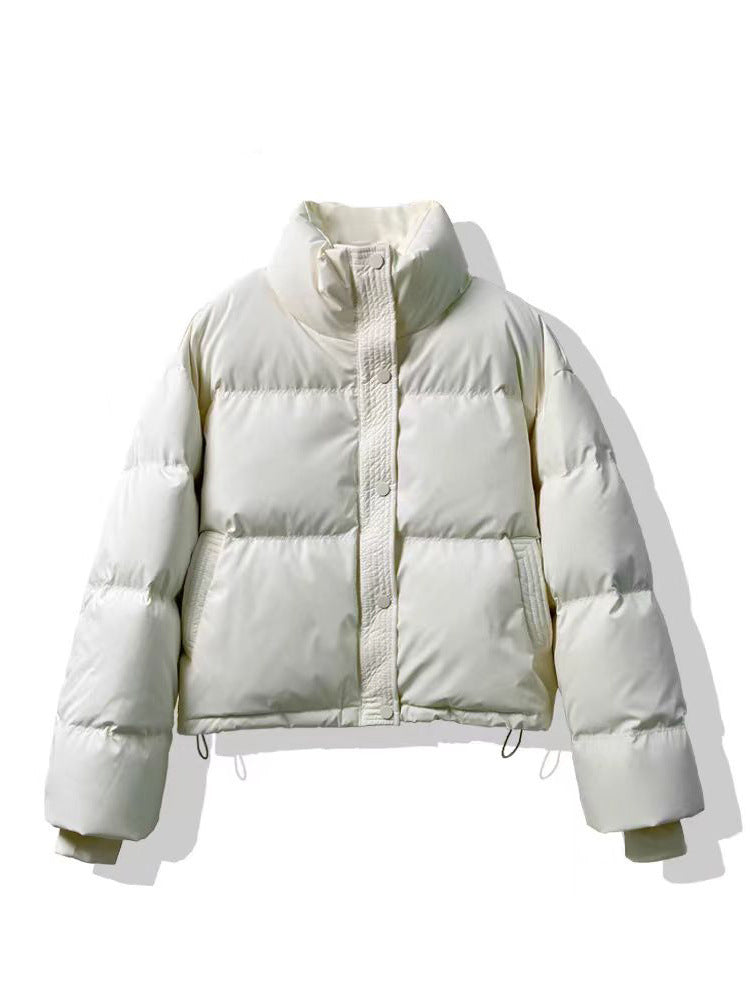 Women's Thickened PU Leather Cotton-Padded Short Coat