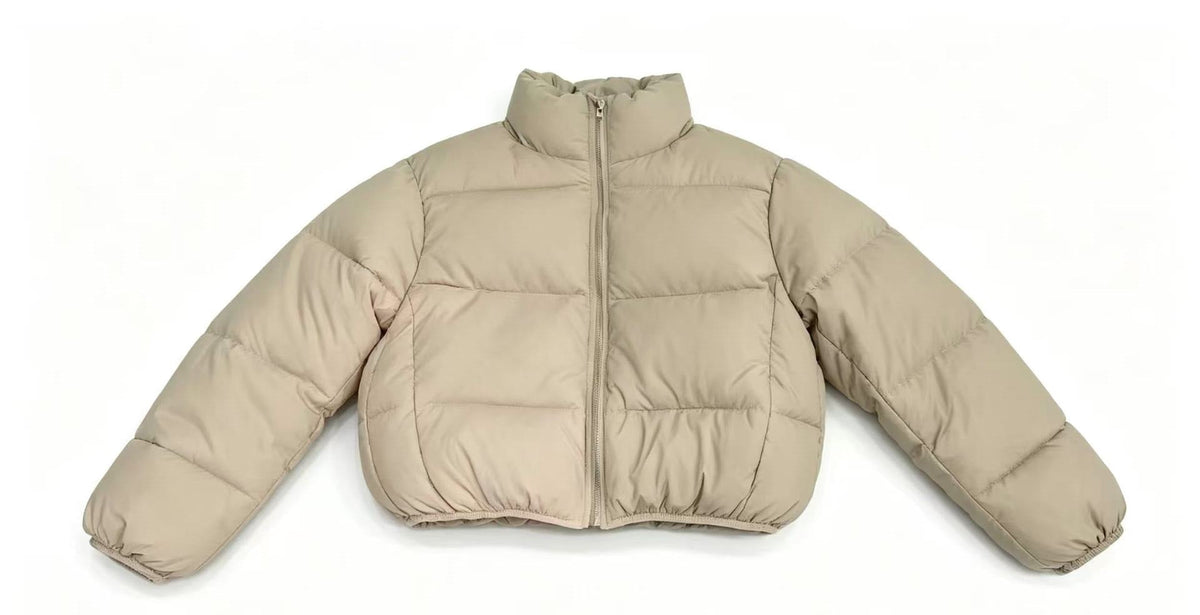Women's Stand-Collar Cropped Puffer Jacket
