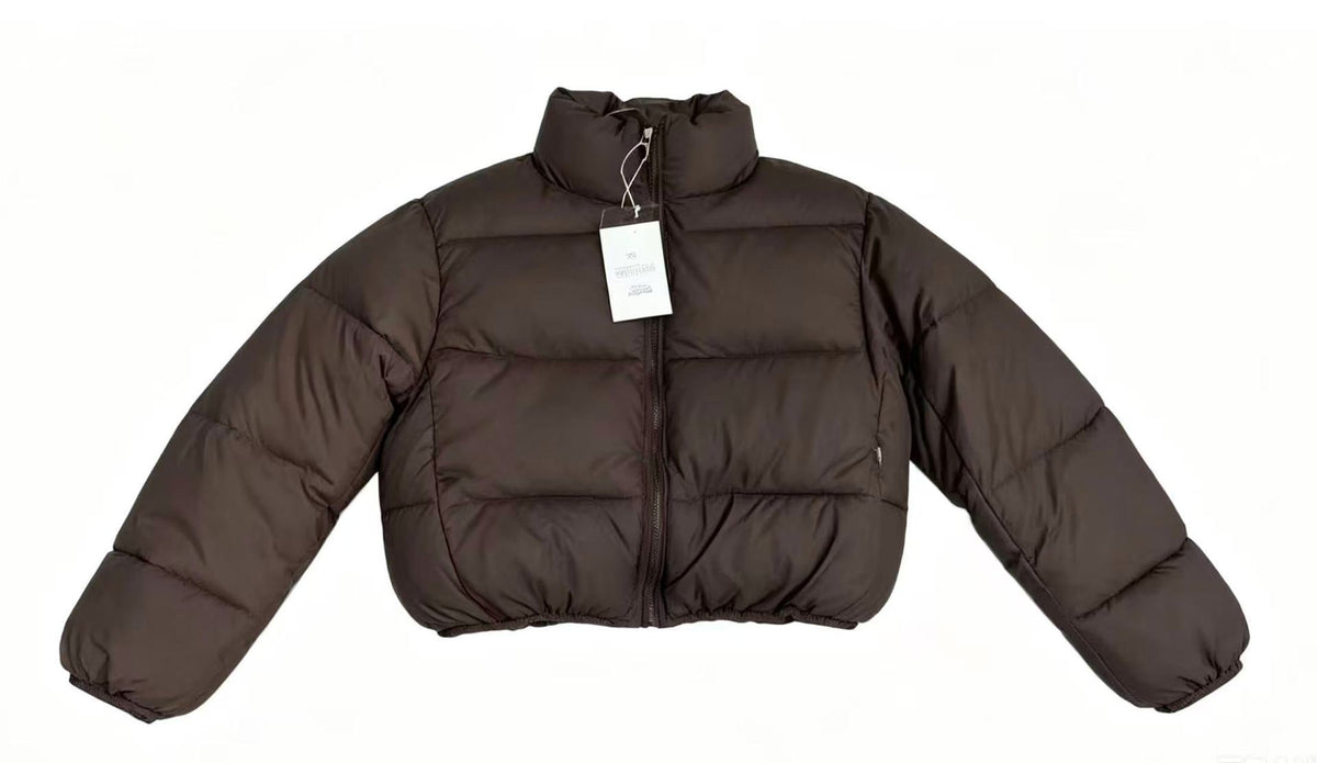 Women's Stand-Collar Cropped Puffer Jacket