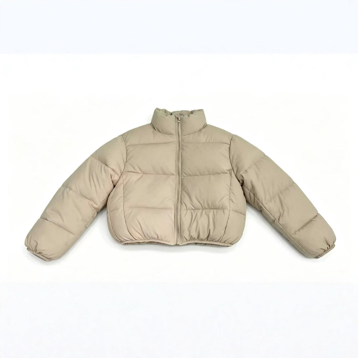 Women's Stand-Collar Cropped Puffer Jacket