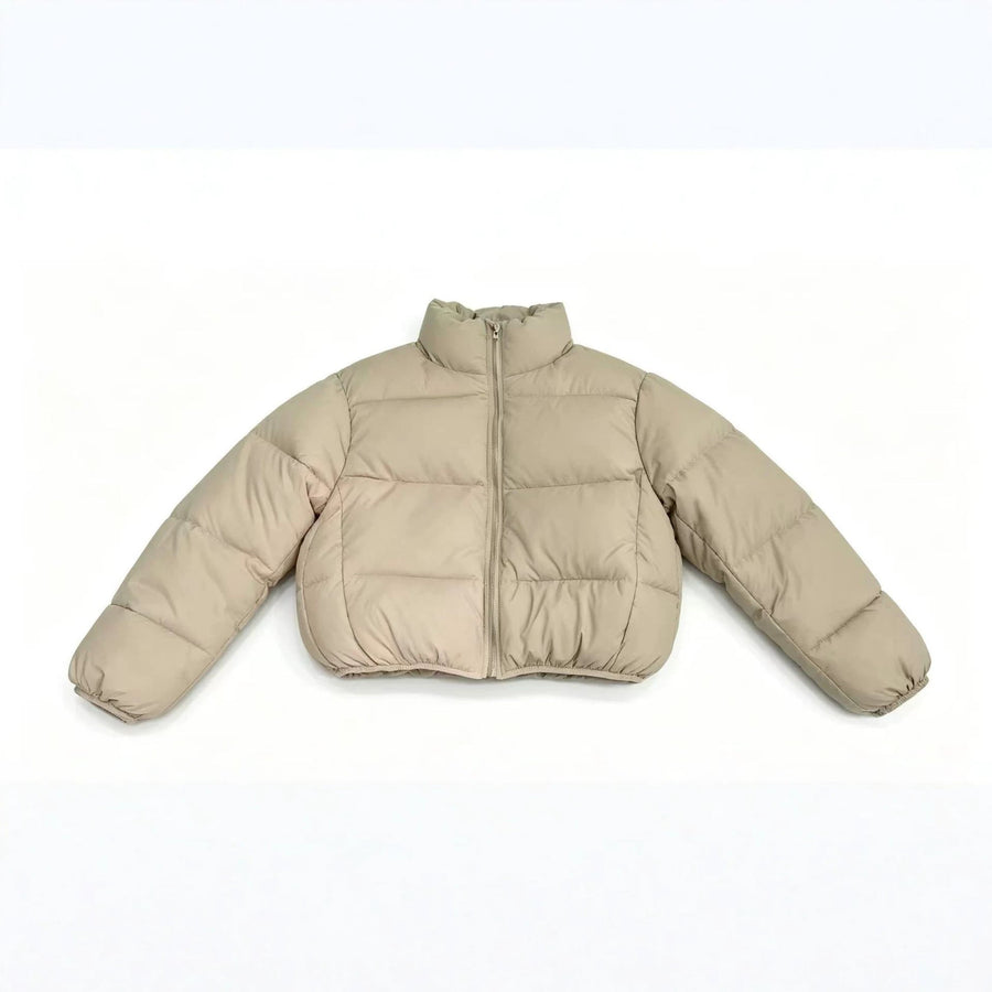 Women's Stand-Collar Cropped Puffer Jacket