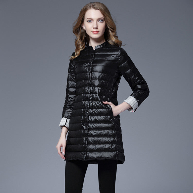 Women's Slim Fit Medium Length Down Jacket