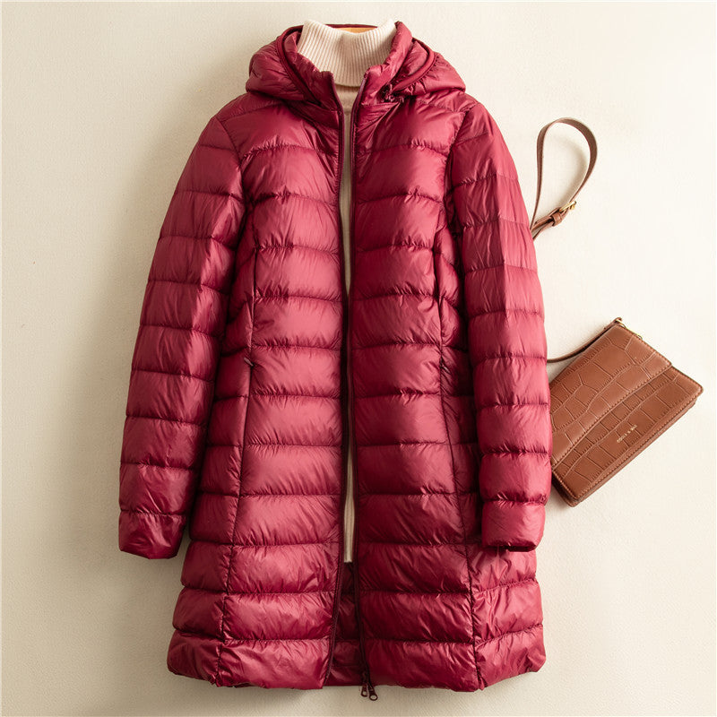 Women's Lightweight Detachable Hat Down Jacket
