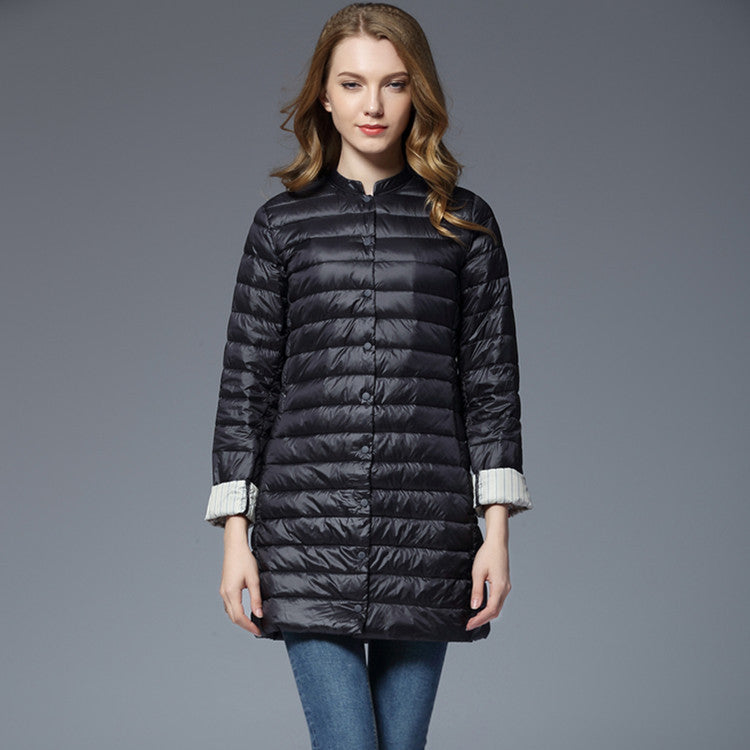 Women's Slim Fit Medium Length Down Jacket