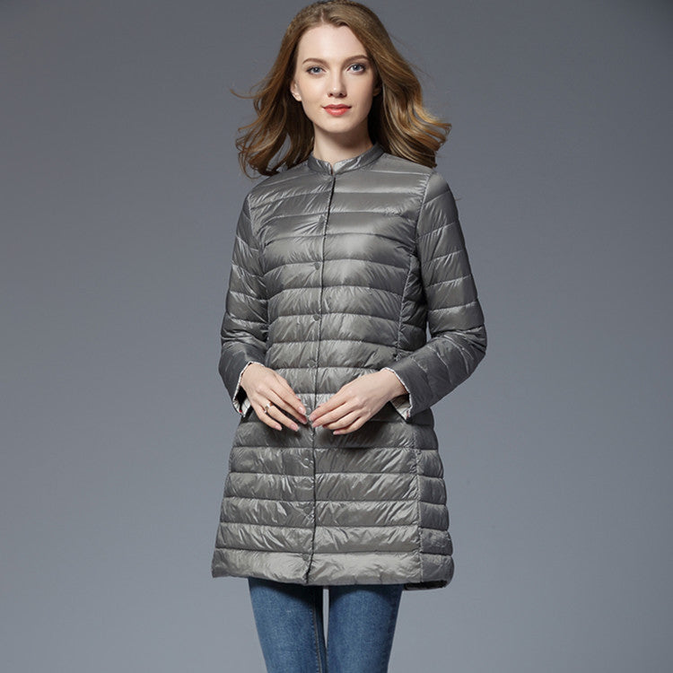 Women's Slim Fit Medium Length Down Jacket