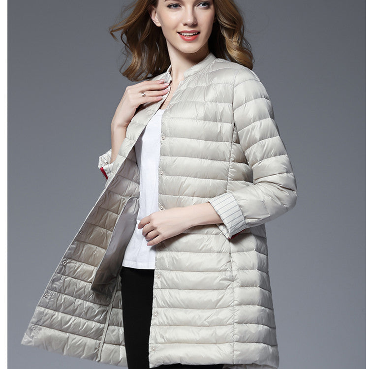 Women's Slim Fit Medium Length Down Jacket