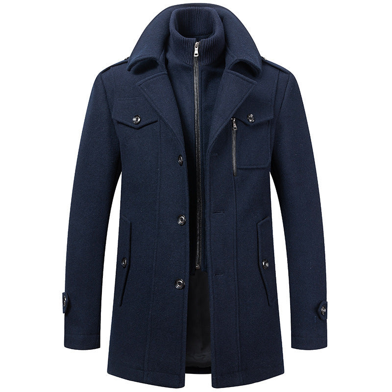 Men's Classic Trench Coat With Double Closure