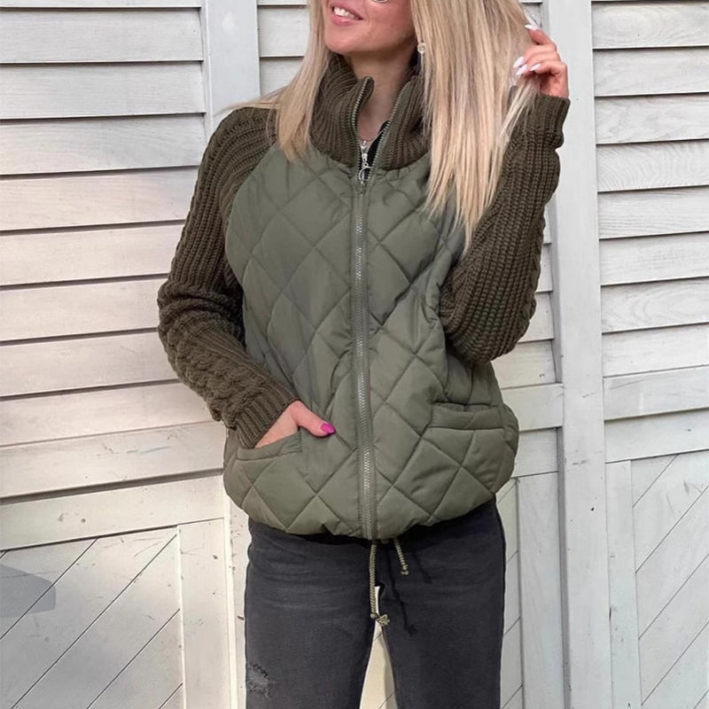 Women's Stand Collar Zipper Jacket