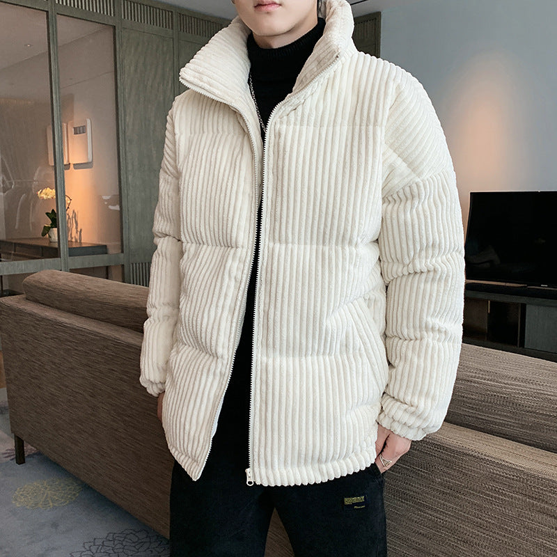 Men's Corduroy Puffer Winter Jacket