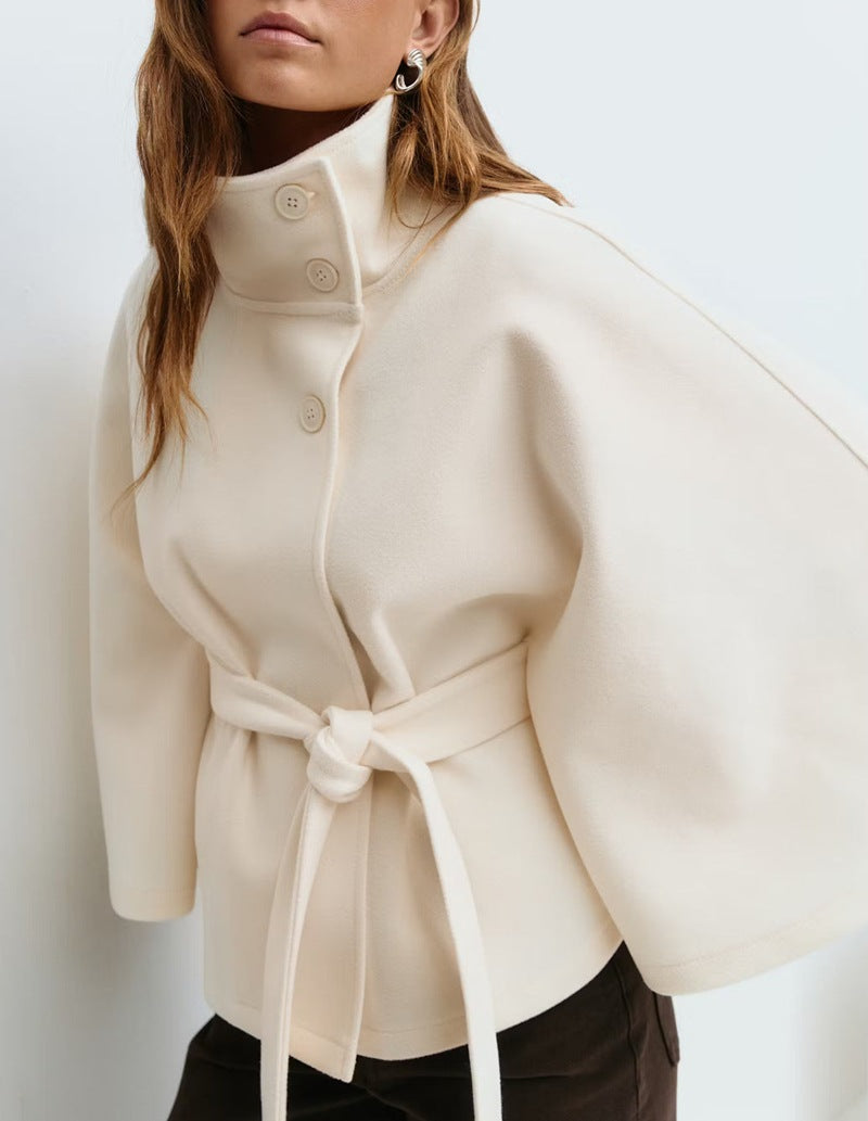 Women's Batwing Sleeve Belted Coat