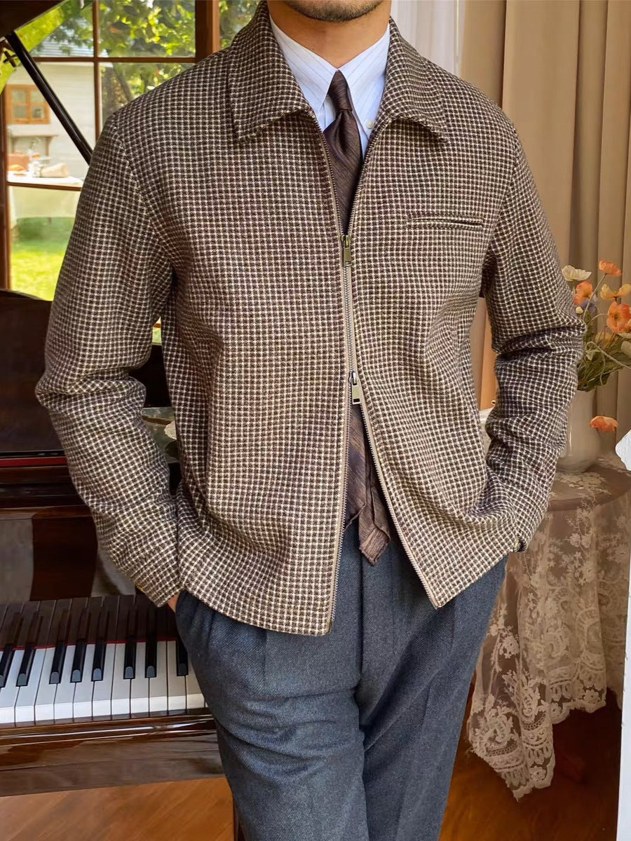 Men's Houndstooth Smart Casual Jacket