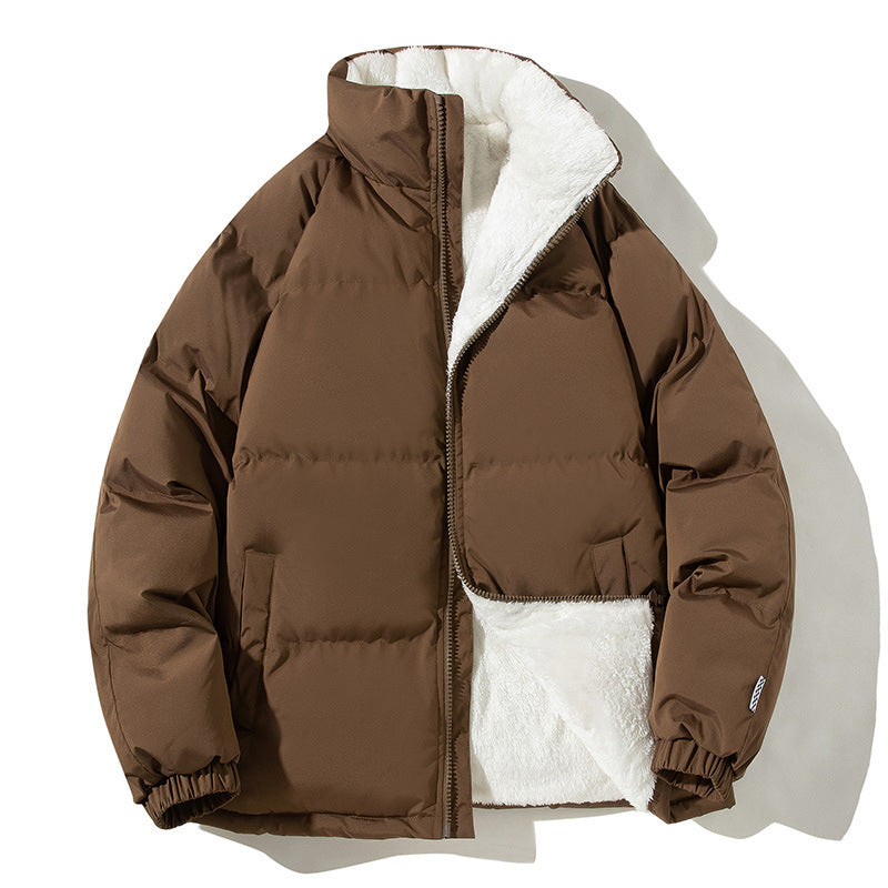 Puffer Winter Jacket with Stand-up Collar