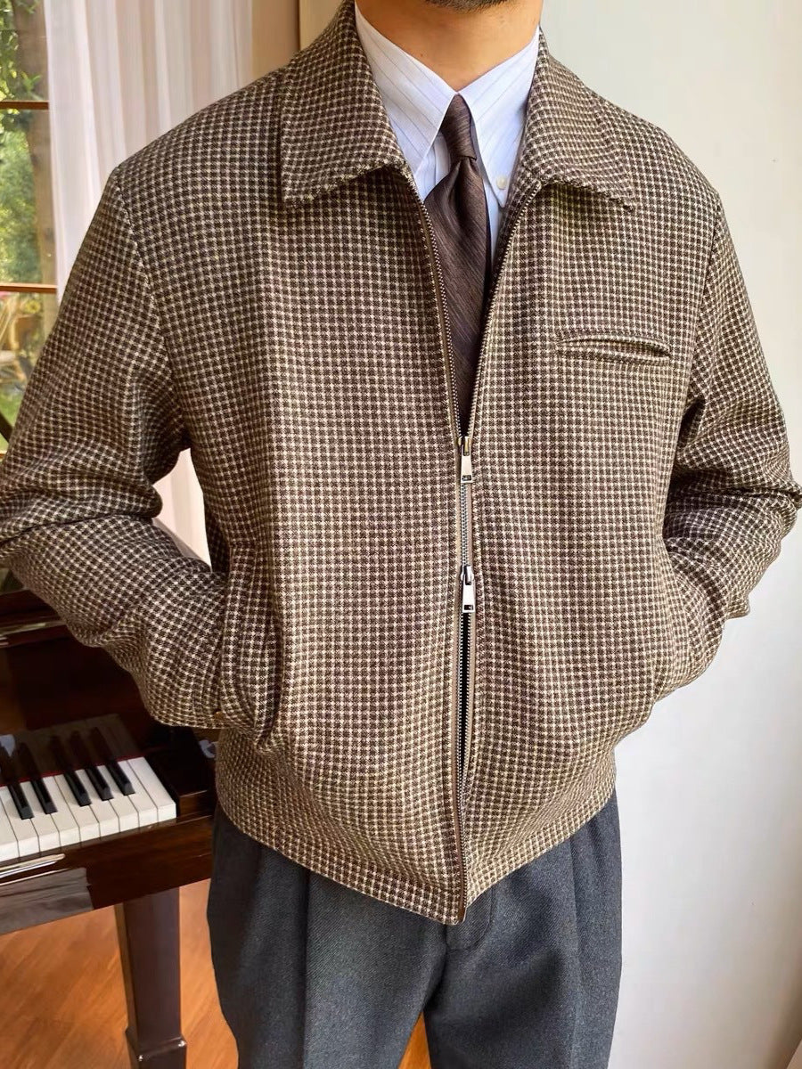 Men's Houndstooth Smart Casual Jacket