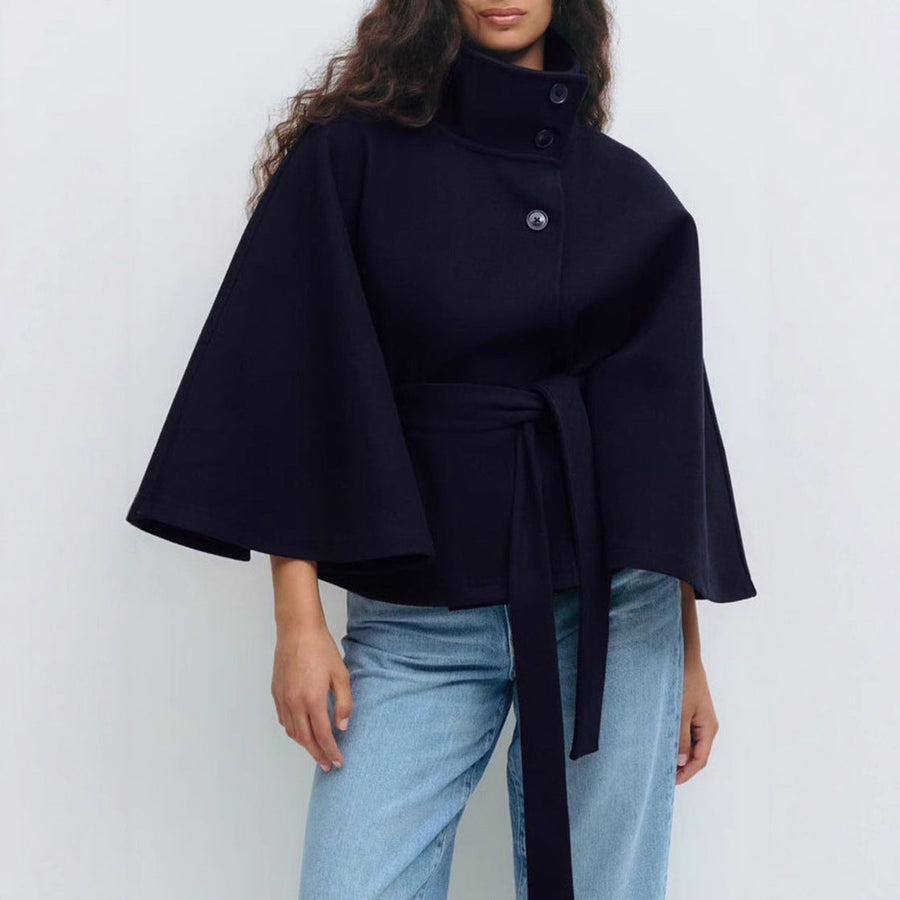 Women's Batwing Sleeve Belted Coat
