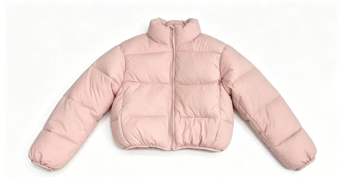Women's Stand-Collar Cropped Puffer Jacket
