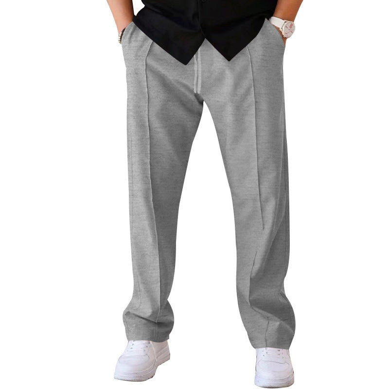Men's Casual Loose Straight Pants with Drawstring