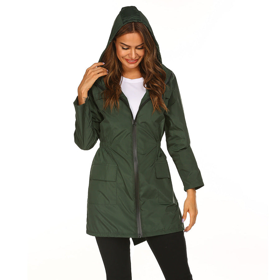 Women's Waterproof Hooded Windbreaker Jacket