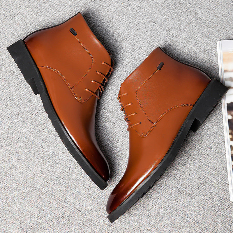 Men's elegant Boots with Low Heel & Non-Slip Sole