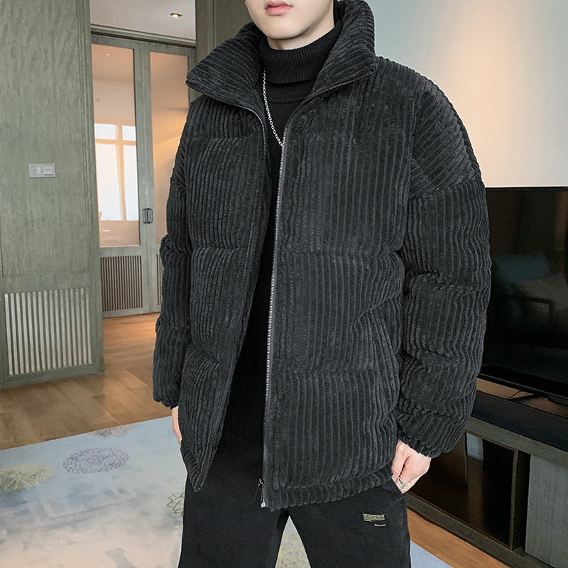 Men's Corduroy Puffer Winter Jacket
