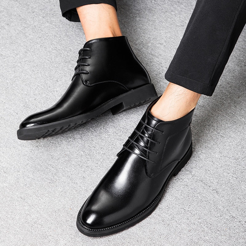 Men's elegant Boots with Low Heel & Non-Slip Sole