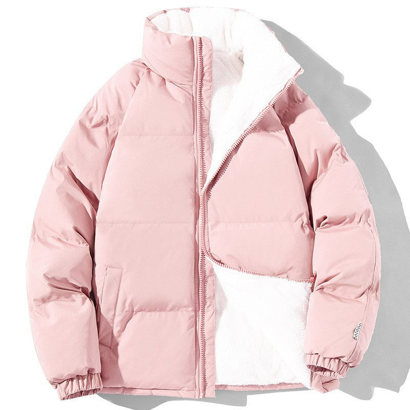 Puffer Winter Jacket with Stand-up Collar