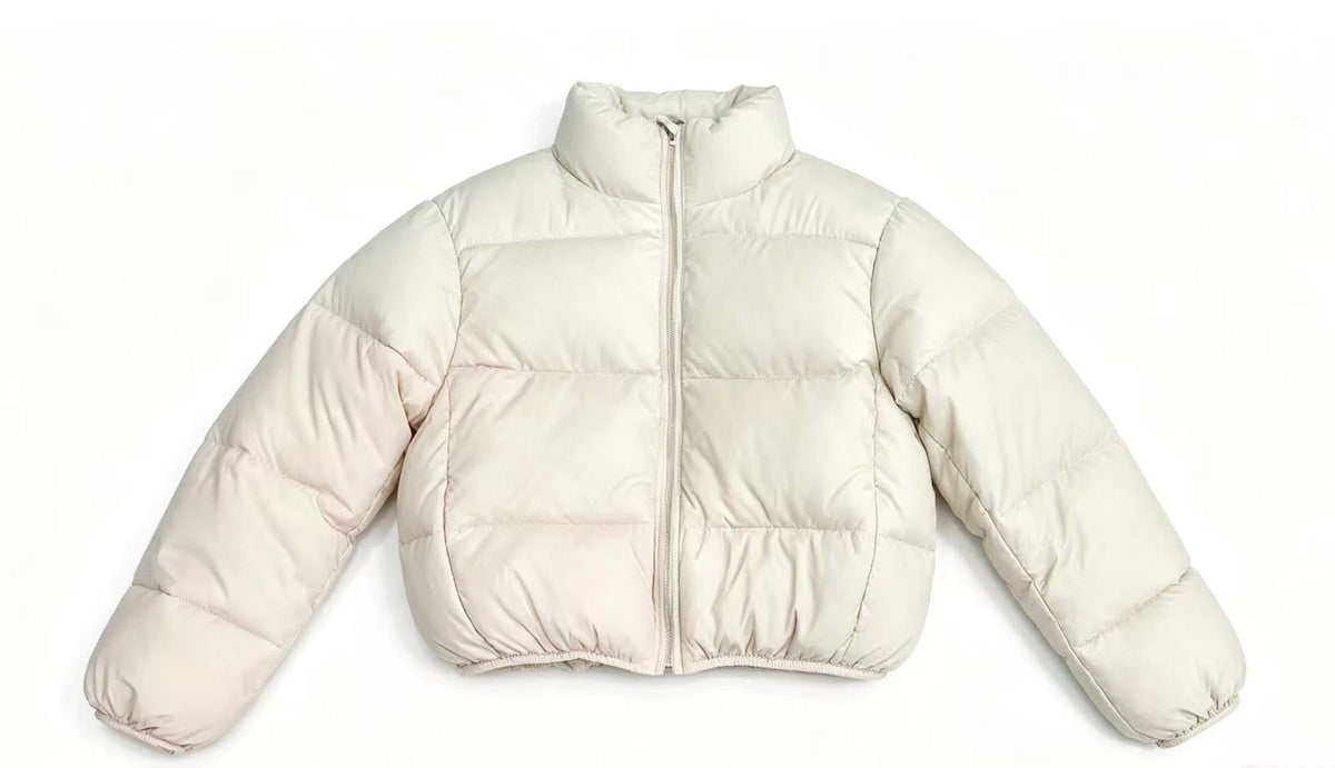 Women's Stand-Collar Cropped Puffer Jacket