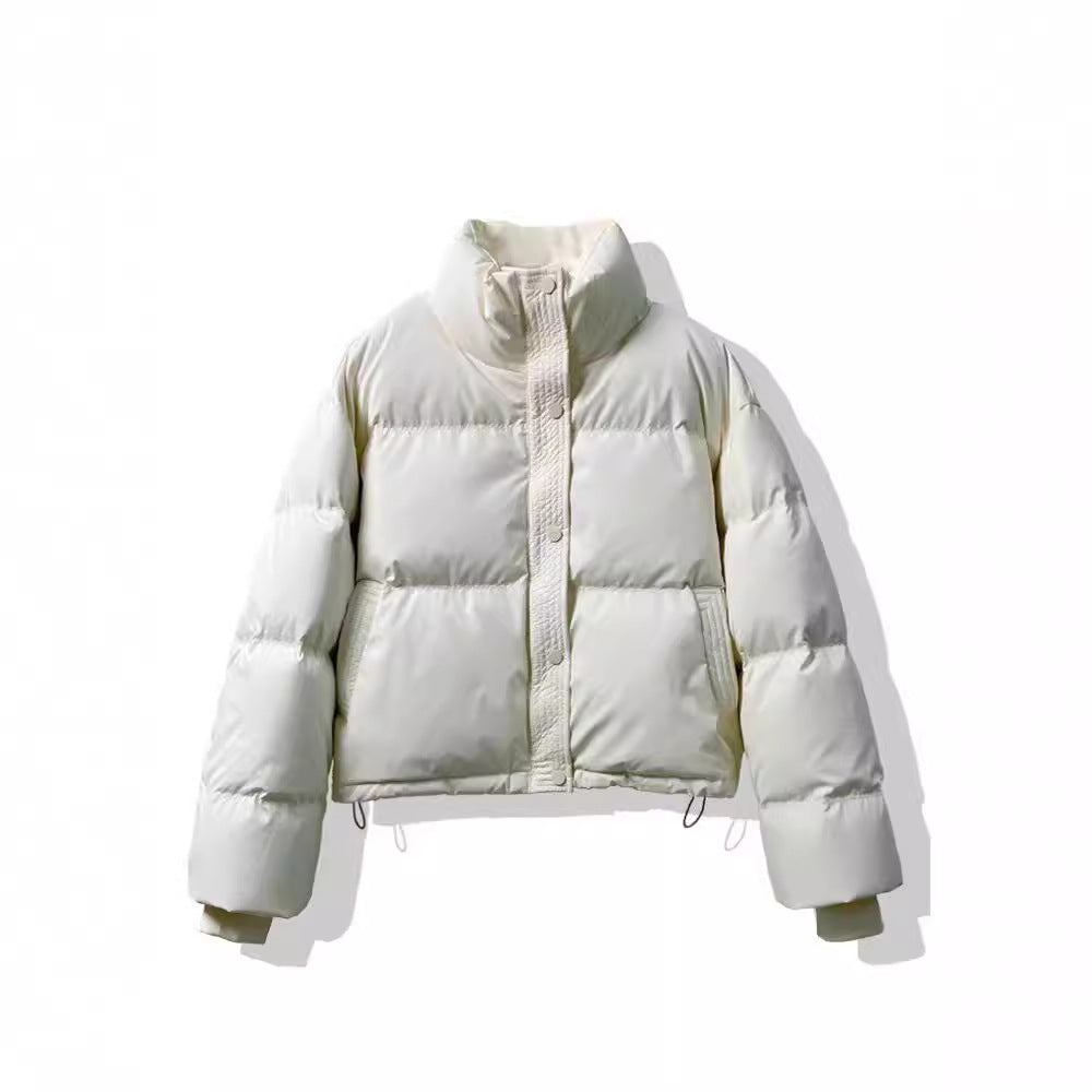 Women's Thickened PU Leather Cotton-Padded Short Coat