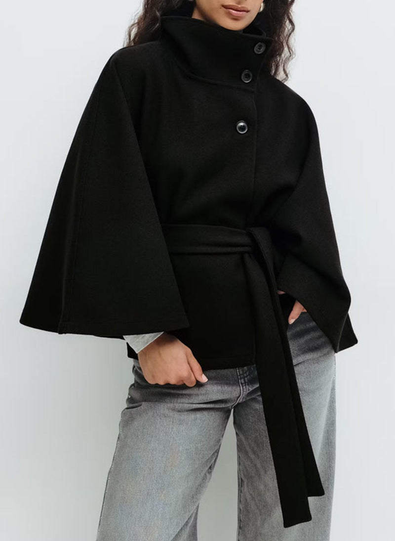 Women's Batwing Sleeve Belted Coat