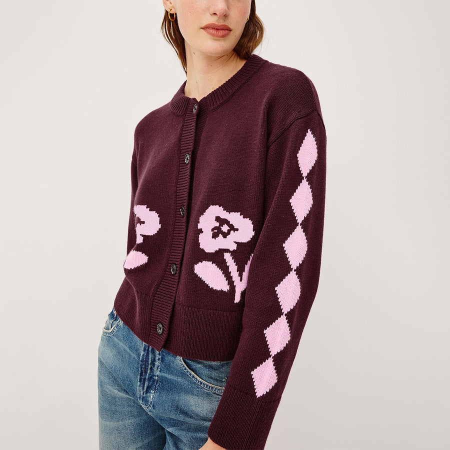Women's Retro Jacquard Knitted Cardigan