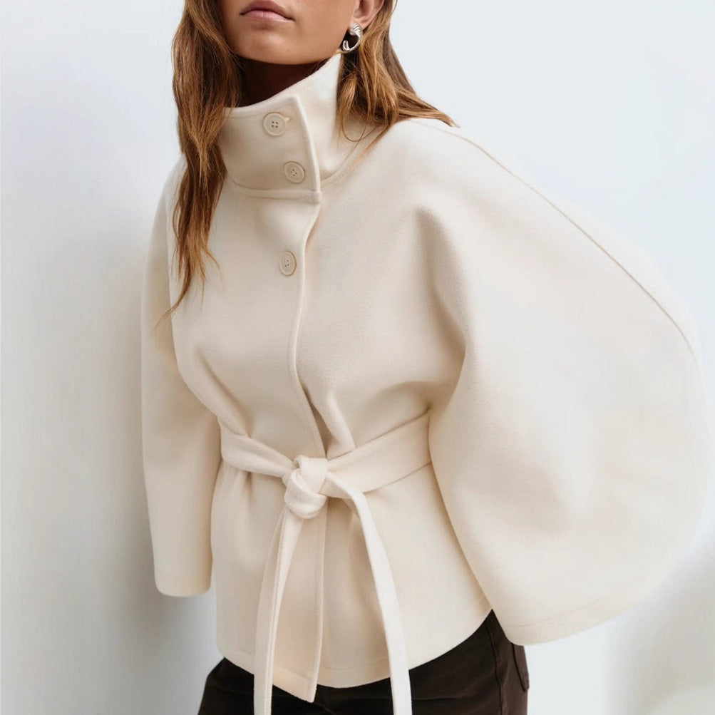 Women's Batwing Sleeve Belted Coat