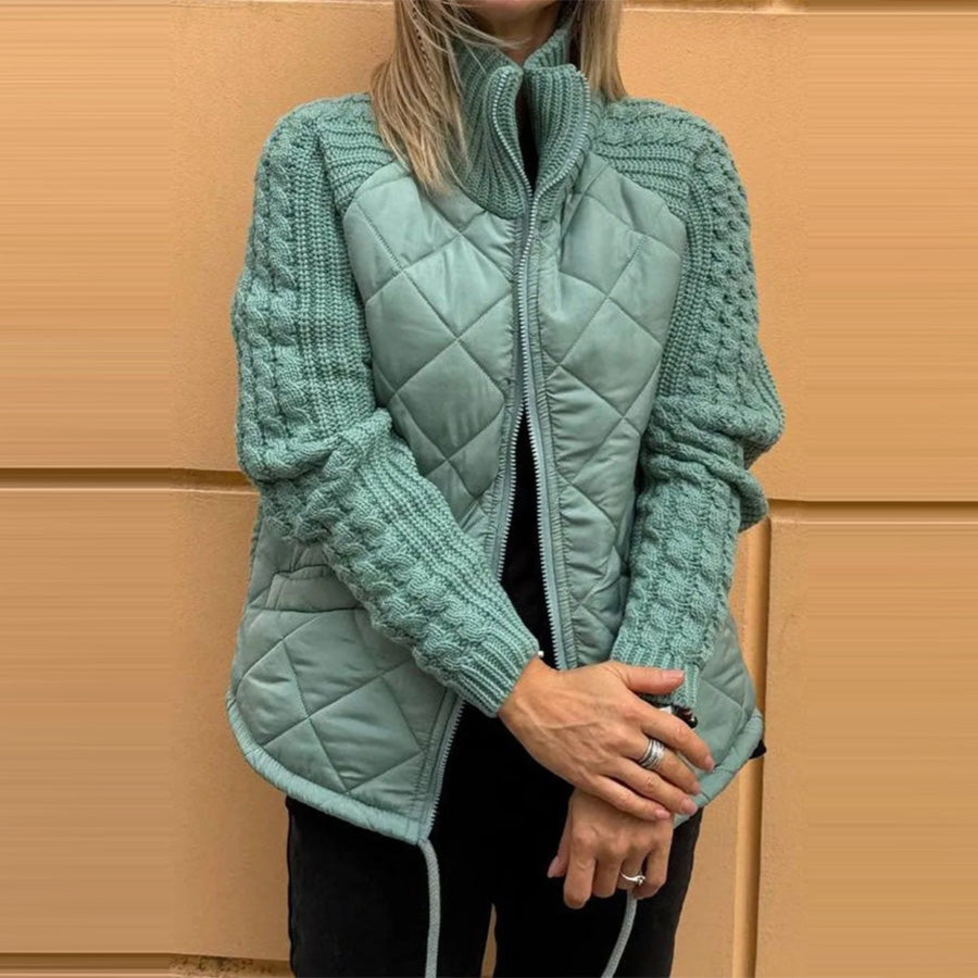 Women's Stand Collar Zipper Jacket