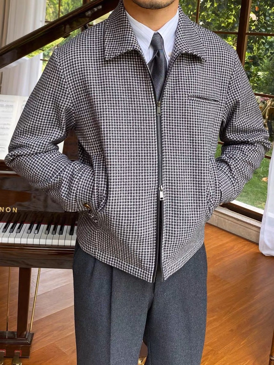 Men's Houndstooth Smart Casual Jacket