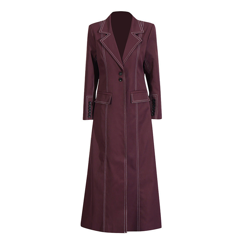 Women's Long-Sleeve Trench Coat