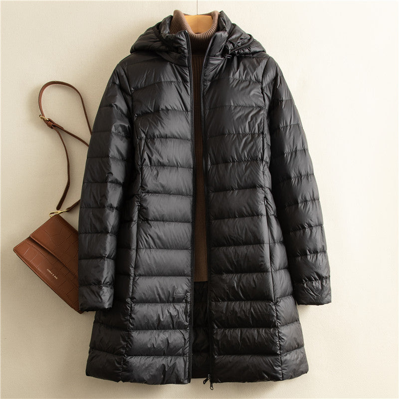Women's Lightweight Detachable Hat Down Jacket