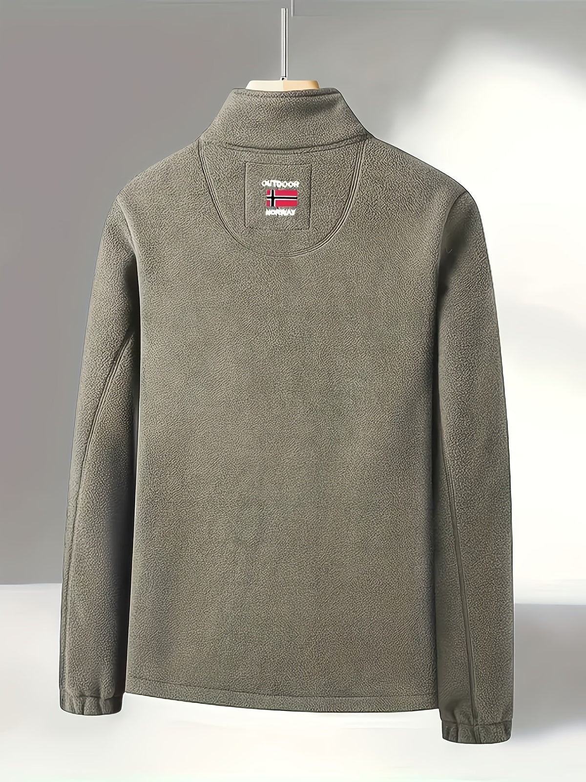 Men's Fleece Jacket with Collar for Outdoor Activities