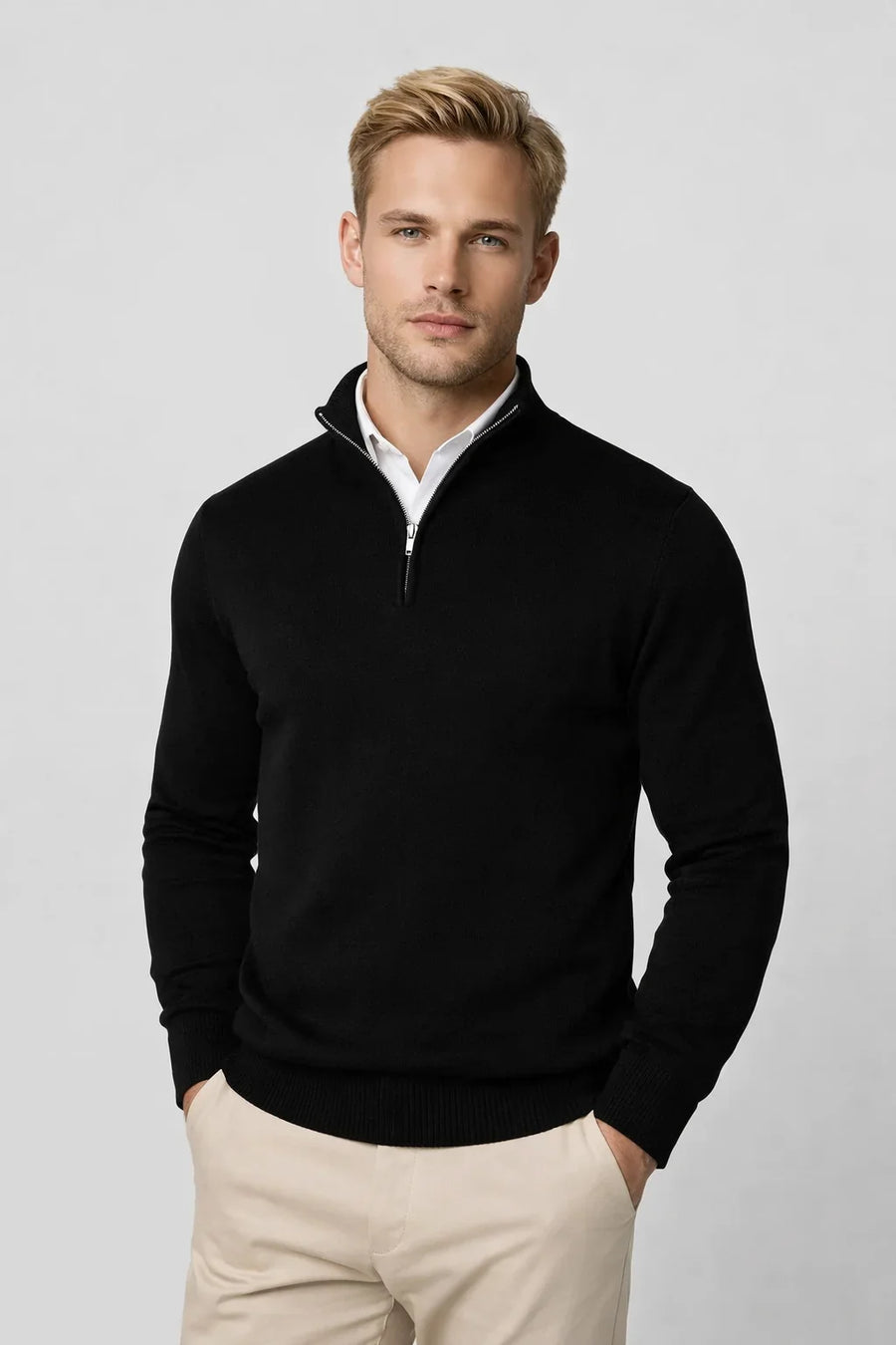 Men's Half Zip Sweater for Cold Weather Comfort