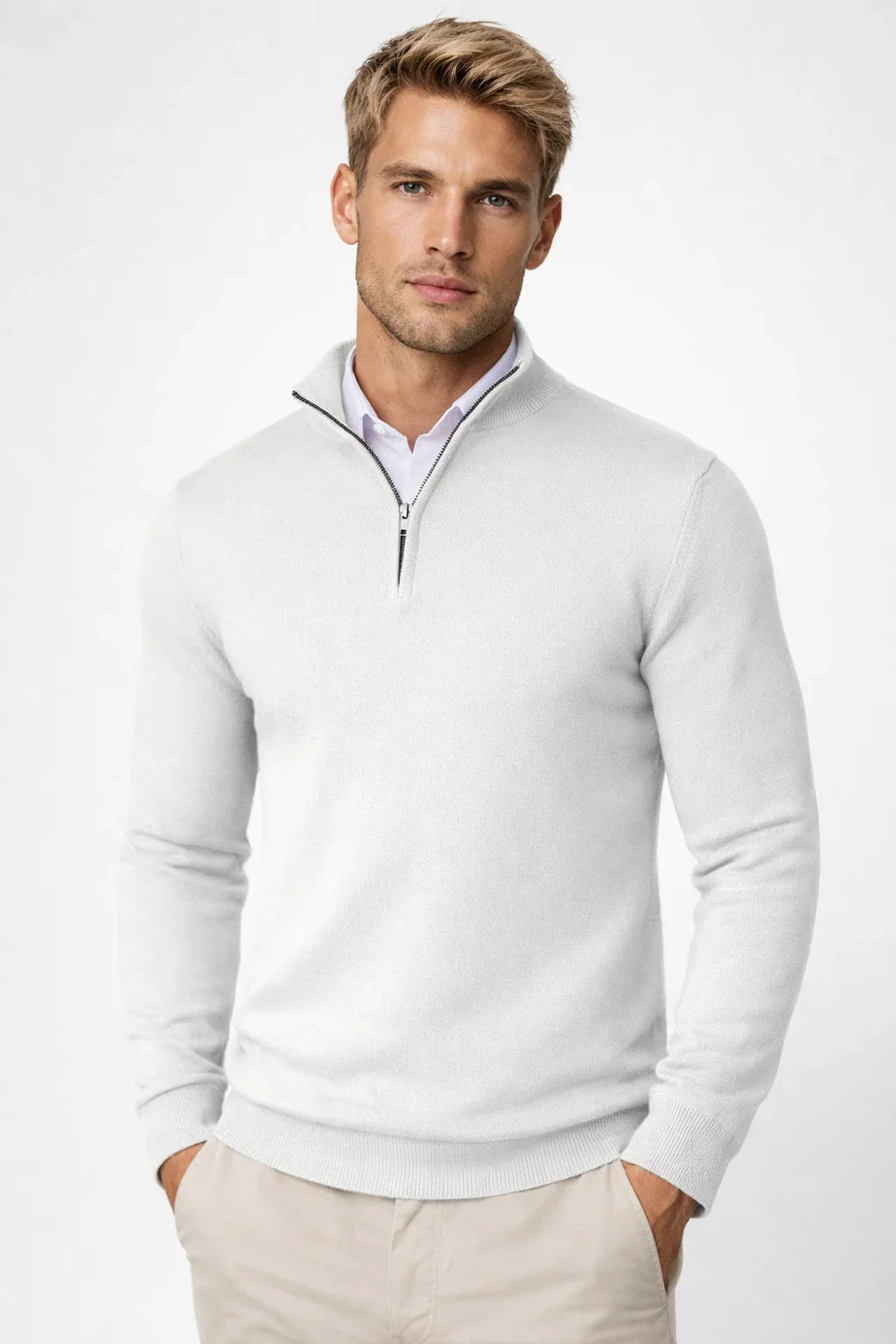 Men's Half Zip Sweater for Cold Weather Comfort
