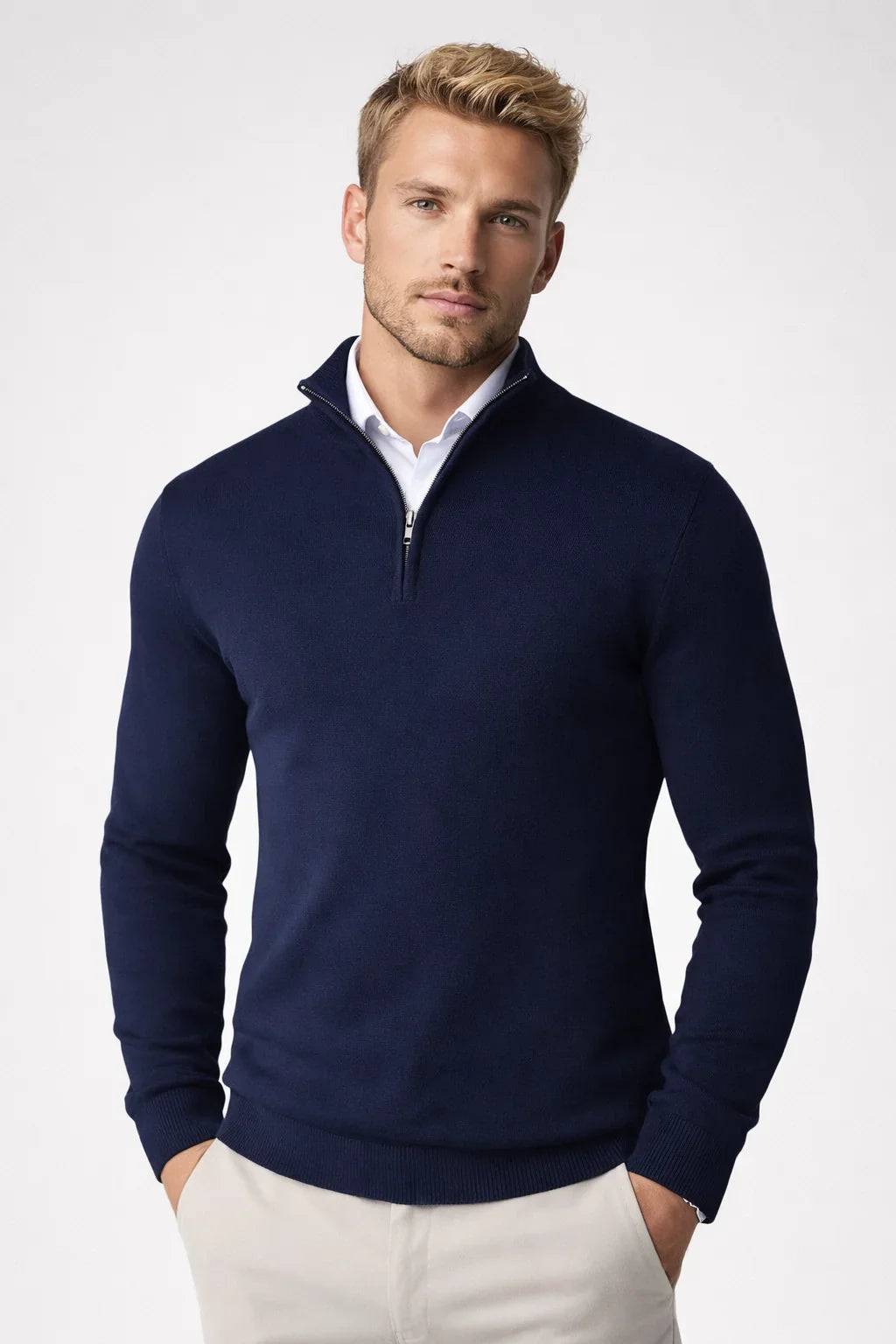 Men's Half Zip Sweater for Cold Weather Comfort
