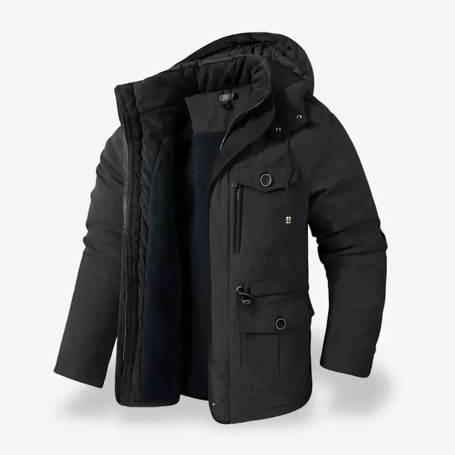 Men's Heavy-Duty Winter Jacket with Insulated Lining