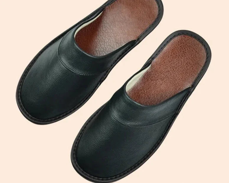 Men's Leather Slippers – Stylish Comfort