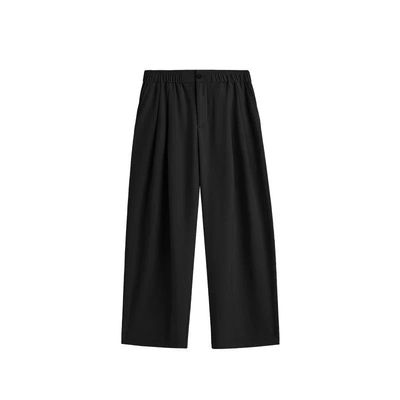 Men's Linen Wide Leg Drawstring Trousers