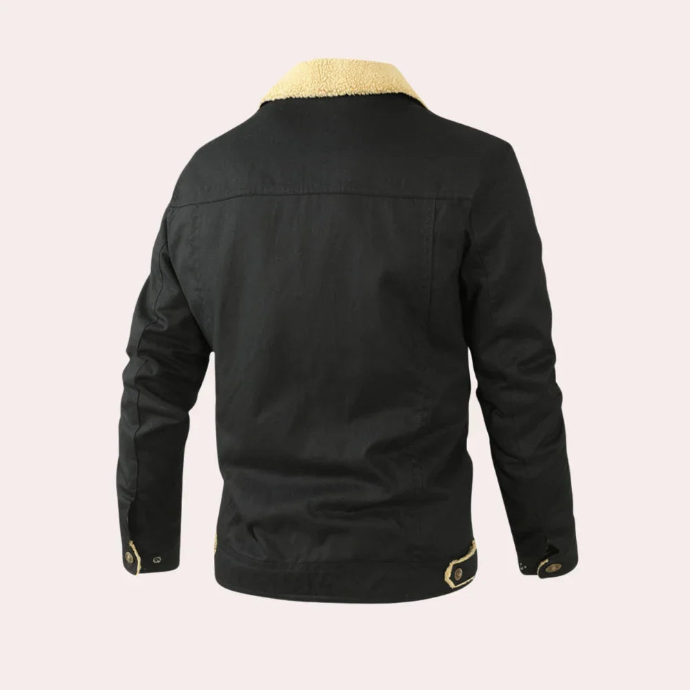 Men's Sherpa-Lined Winter Jacket for Cold Weather Comfort