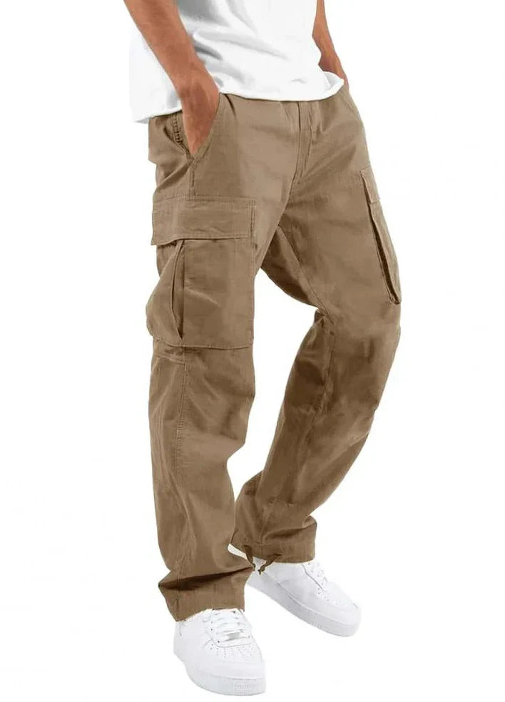 Men's Stretch Cargo Pants Long Length with Side Pockets