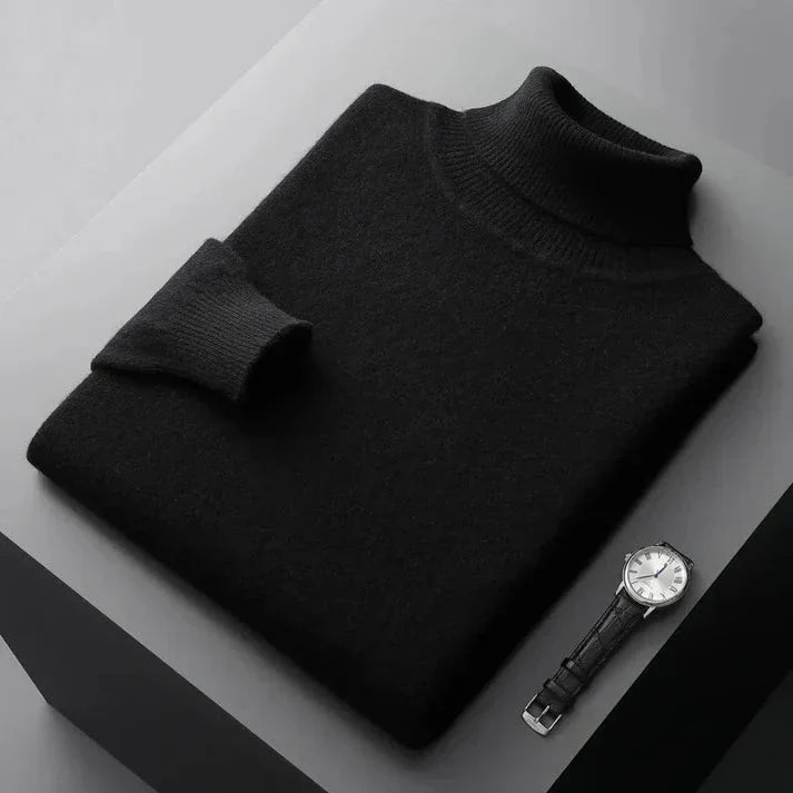 Men's Turtleneck Sweater Classic Fit for Versatile Style