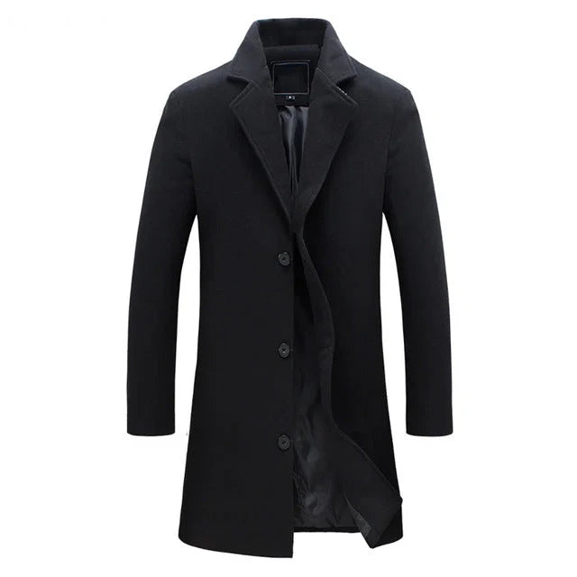 Men's Winter Trench Coat - Stylish Insulated Outerwear
