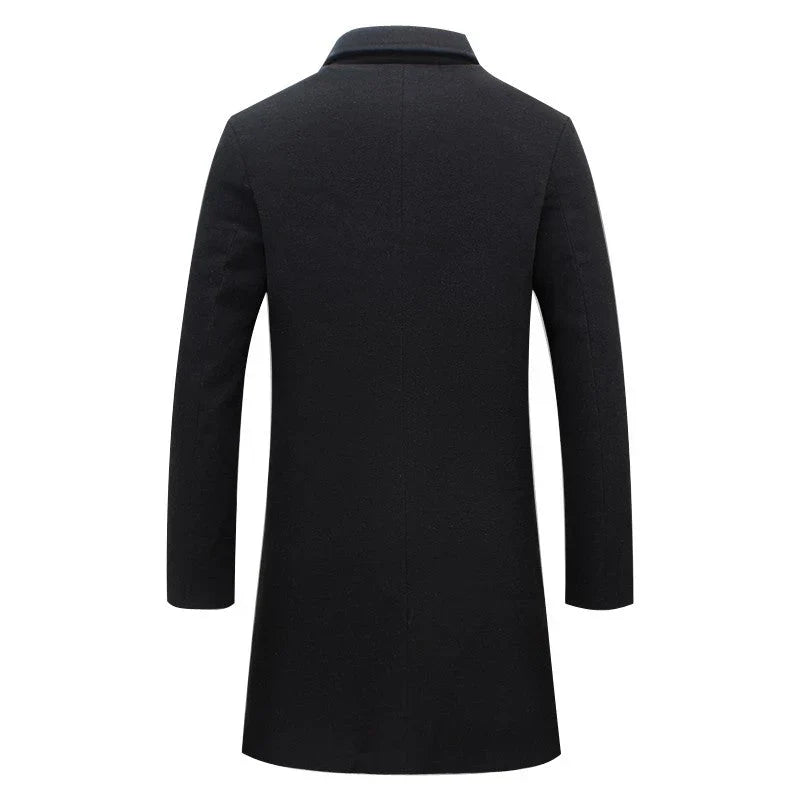 Men's Winter Trench Coat - Stylish Insulated Outerwear