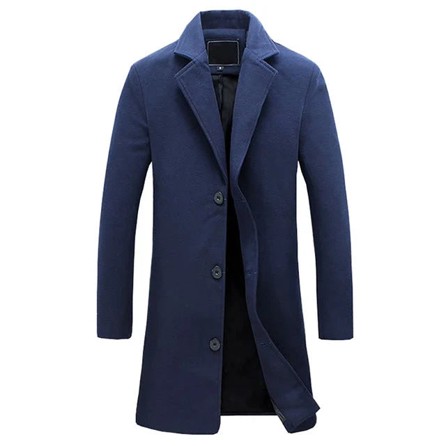 Men's Winter Trench Coat - Stylish Insulated Outerwear