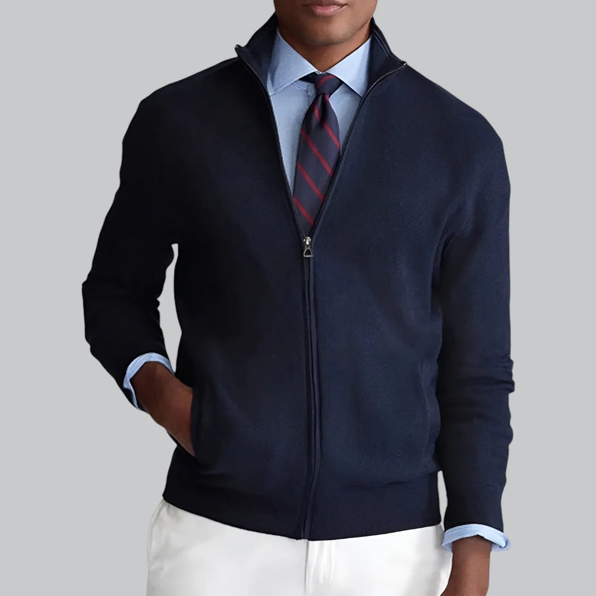 Men's Zip Up Cardigan - Stylish and Comfortable Layering Piece