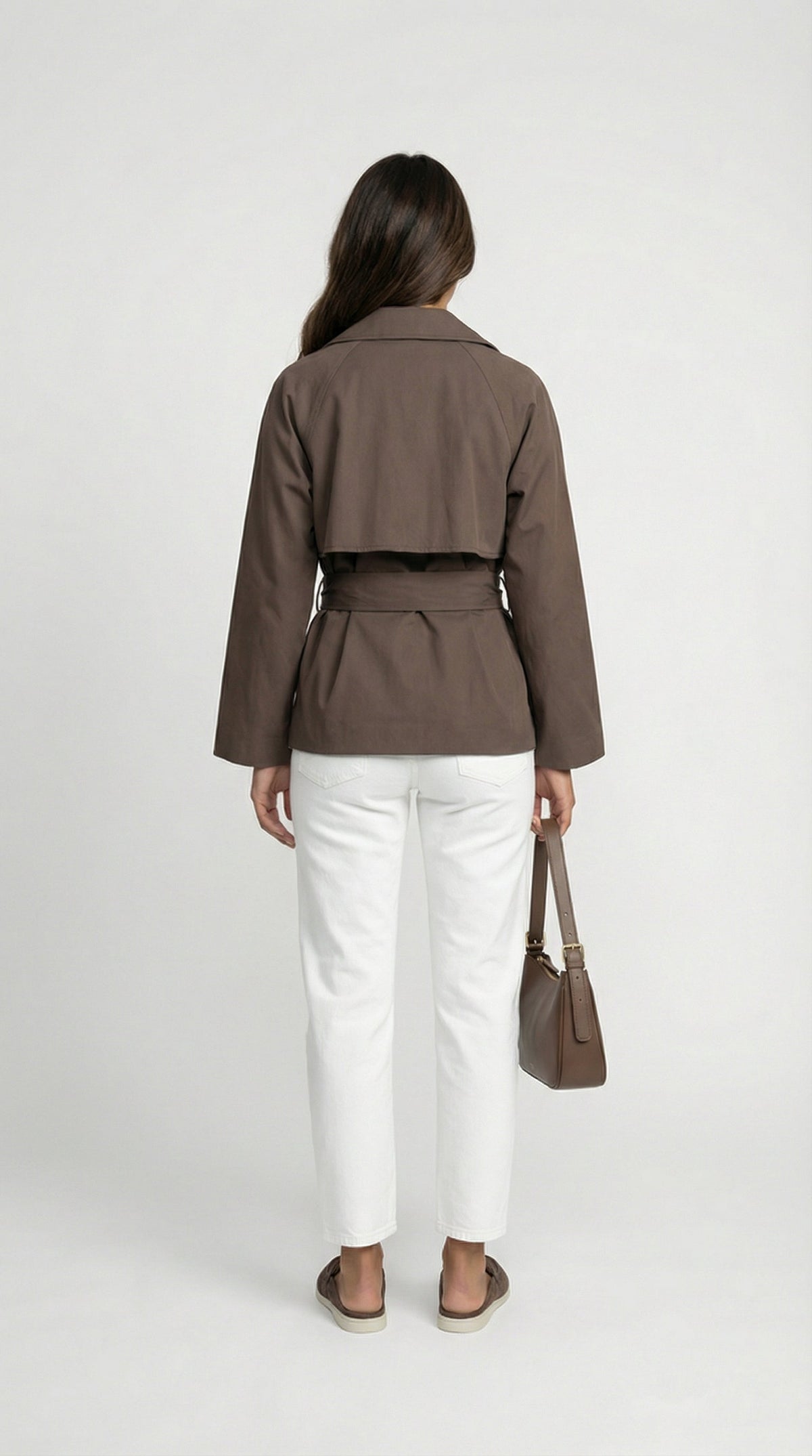 Women's Double-Breasted Belted Trench Coat