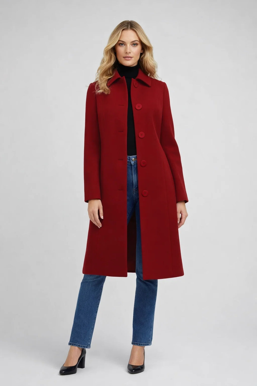 Women's Fitted Jacket – Elegant Long Design for Stylish Winter Wear